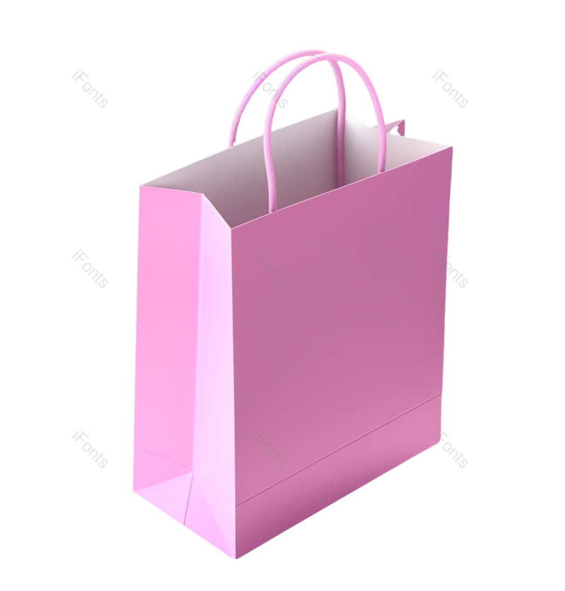 袋子图片,礼物袋元素,粉色PNG,免抠素材